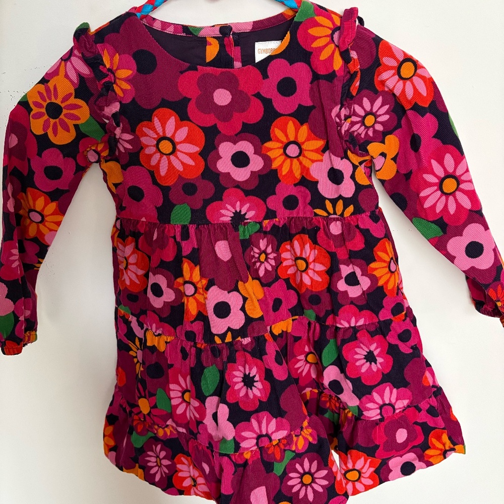 Gymboree Floral Corduroy Dress | Toddler Girls 4T